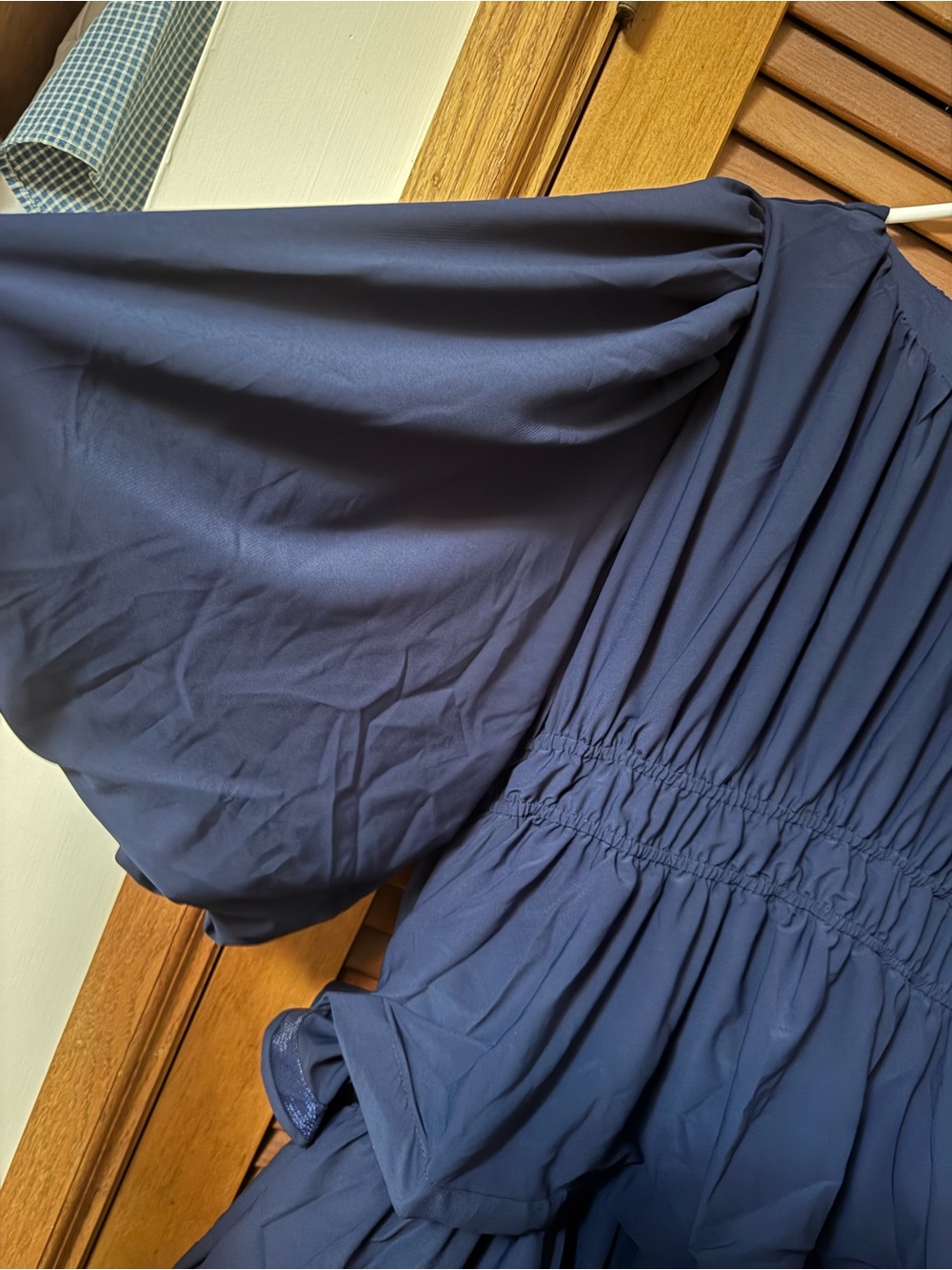 Navy Tiered Ruffle Maxi Dress - Picture 3 of 6